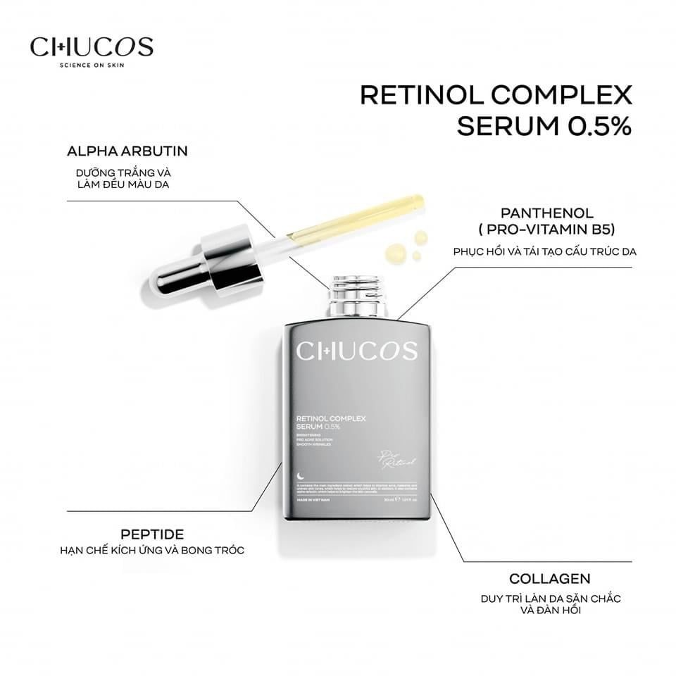  [Combo quà tặng] Tinh chất chống lão hóa Retinol Complex Serum 0.5% 30ml và Kem Dưỡng Water Aid 