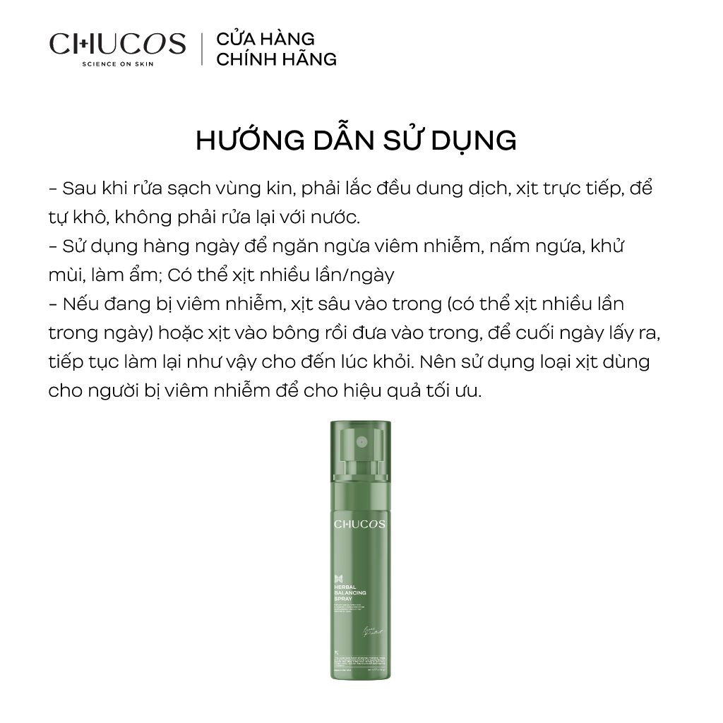 Xịt Phụ Khoa Thảo Dược Đông Y & Tinh Dầu Herbal Balancing Spray, Làm Sạch, Hỗ Trợ Giảm Viêm, Nấm Ngứa