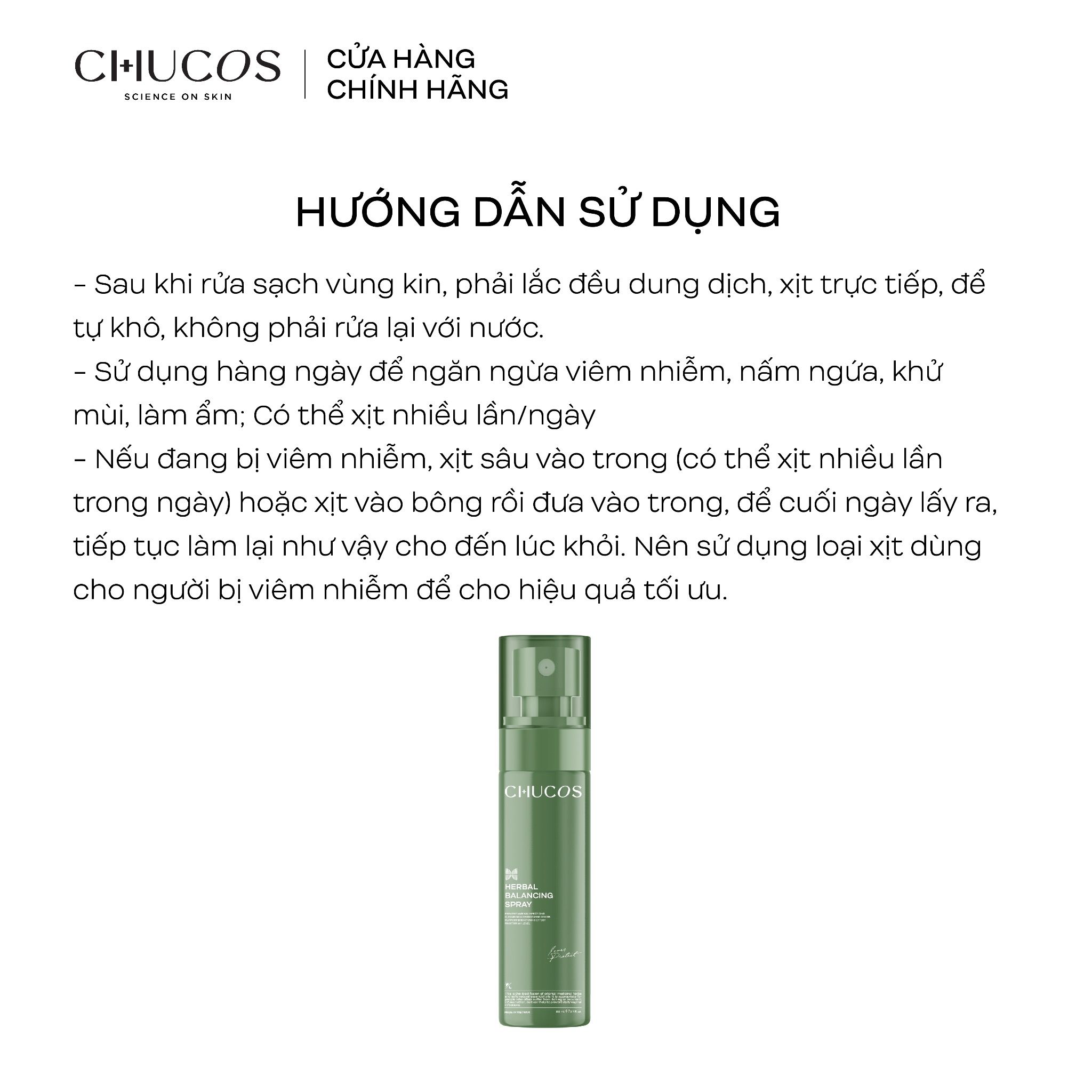  Xịt Phụ Khoa Thảo Dược Đông Y & Tinh Dầu Herbal Balancing Spray, Làm Sạch, Hỗ Trợ Giảm Viêm, Nấm Ngứa 