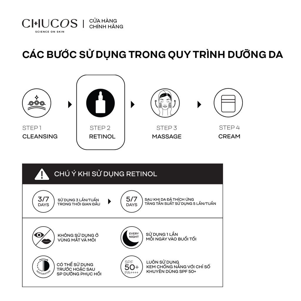 Tinh Chất Căng Bóng, Trẻ Hoá và Dưỡng Ẩm Da Chucos Peptide Booster 15ml