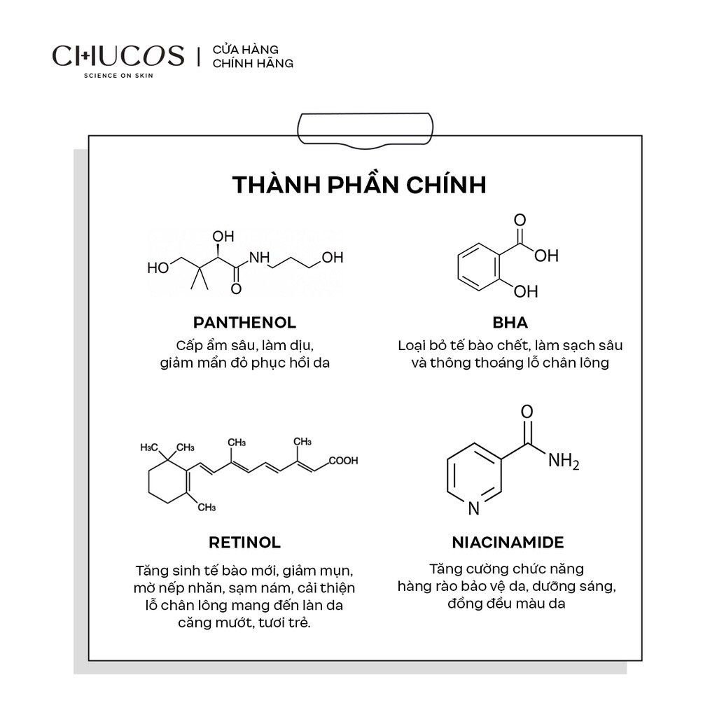 Kem Dưỡng Giảm Nếp Nhăn, Chống Lão Hoá Chucos Brightalive Cream - After Retinol 50gr