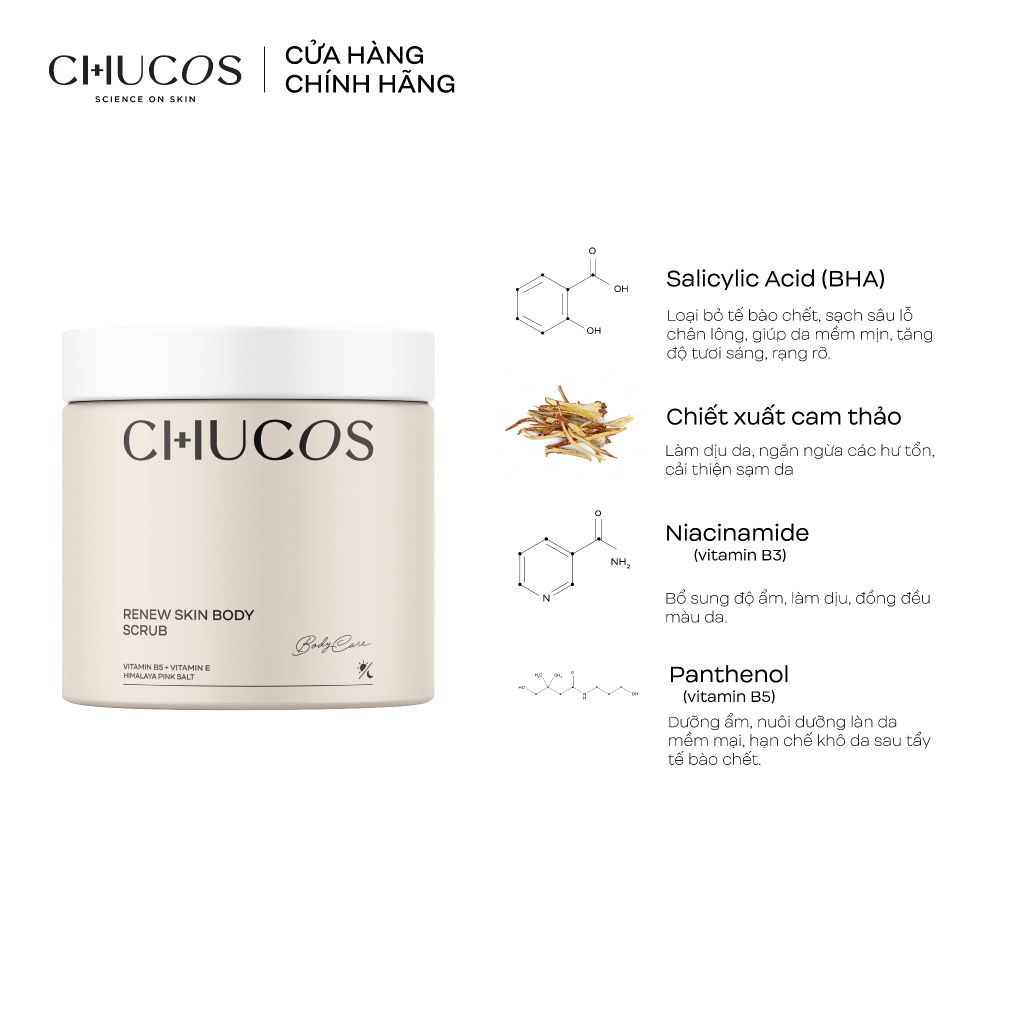 Tẩy Tế Bào Chết Body Chucos Renew Skin Body Scrub 220g