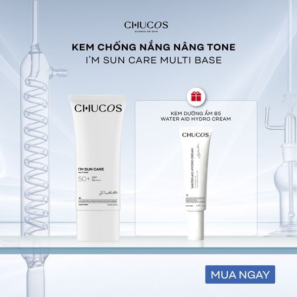  [Combo Quà Tặng] Kem Chống Nắng Bảo Vệ Da Và Nuôi Dưỡng Làn Da Chucos I’m Sun Care Multi Base 50ml + Gel cấp ẩm Water Aids 50gr 