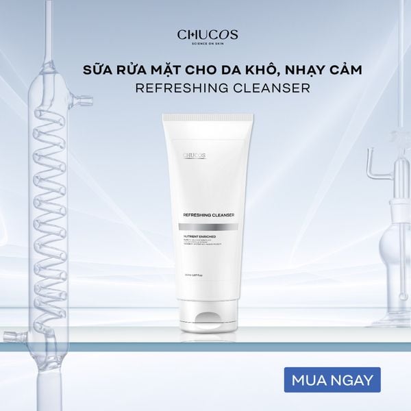  Sữa Rửa Mặt Sạch Nhẹ Dịu, Bổ Sung Độ Ẩm Cho Da Khô, Nhạy Cảm Chucos Refreshing Cleanser 150ml 