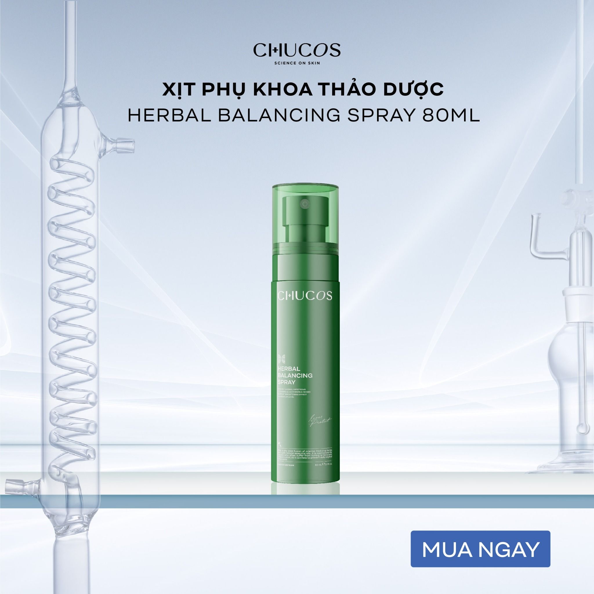  Xịt Phụ Khoa Thảo Dược Đông Y & Tinh Dầu Herbal Balancing Spray, Làm Sạch, Hỗ Trợ Giảm Viêm, Nấm Ngứa 