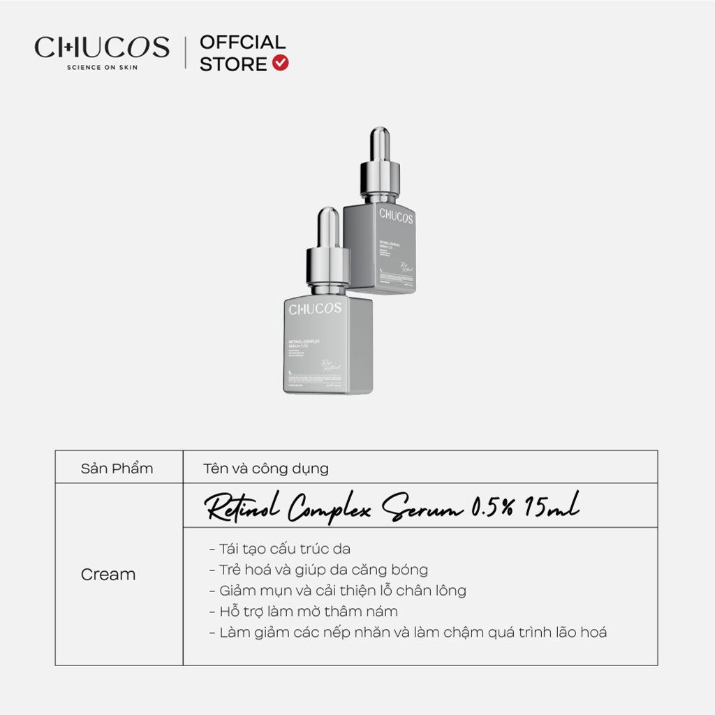 Tinh Chất Chống Lão Hoá Retinol Complex Serum 0.5% 15ml