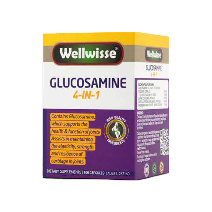 Viên Uống Hỗ Trợ Xương Wellwisse Glucosamine 4 In 1 (100 Viên)