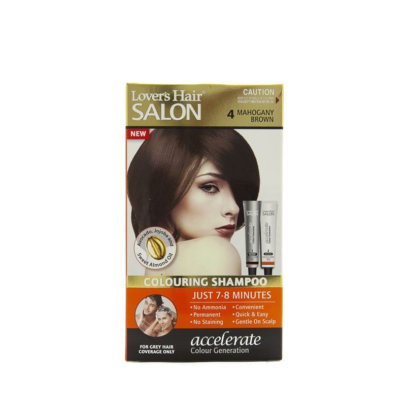 Dầu Gội Nhuộm Phủ Bạc Tóc Lover’s Hair Salon 4 Mahogany Brown (Nâu Ánh Đỏ)