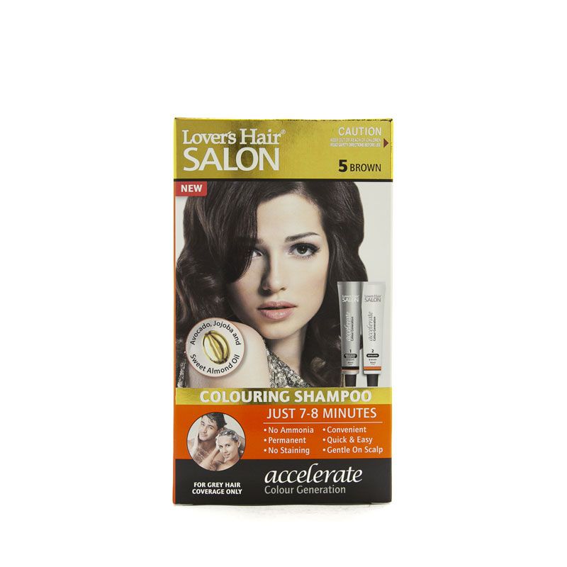 Dầu Gội Nhuộm Phủ Bạc Tóc Lover’s Hair Salon 5 Brown (Nâu Tự Nhiên)