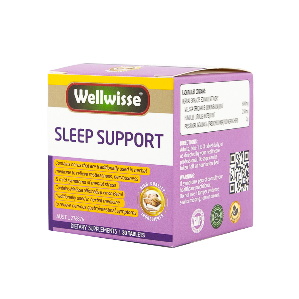 Viên Uống Hỗ Trợ Giấc Ngủ Wellwisse Sleep Support (30 Viên)