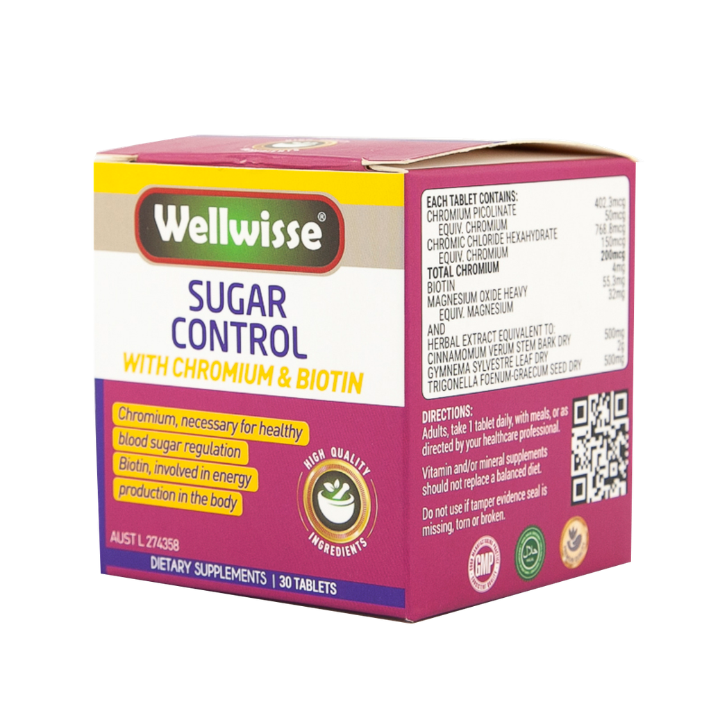 Viên Uống Cân Bằng Đường Huyết Wellwisse Sugar Control (30 Viên)