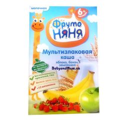 Bột ăn dặm Kawa 6 tháng vị lúa mạch chuối, táo, mâm xôi 200g