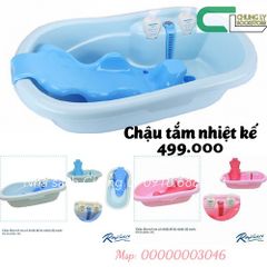 Chậu tắm trẻ em kèm nhiệt kế