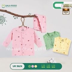 3624- Bộ QA SS Modal họa tiết hoa 0-3m