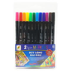 Bút lông  2 đầu Acrylic 12m 815