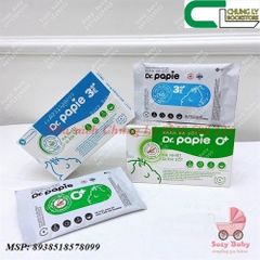 Khăn hạ sốt Dr.papie trẻ từ 3 tháng 5m/bịch