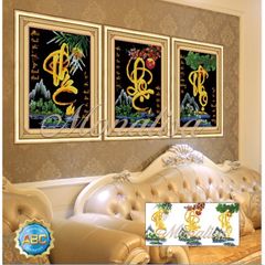 LV018 tranh đá Phúc lộc thọ