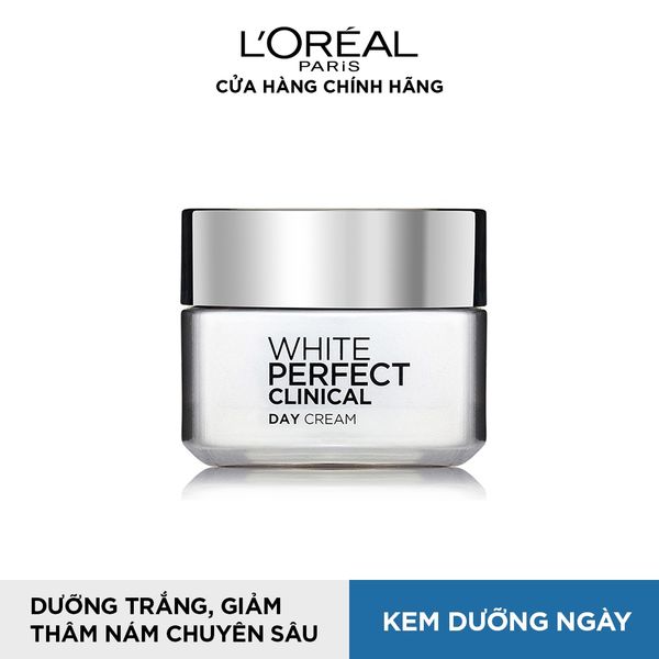 Kem dưỡng trắng mịn và giảm thâm nám ban ngày L’Oréal Paris White Perfect Clinical SPF19/PA+++ 50ml