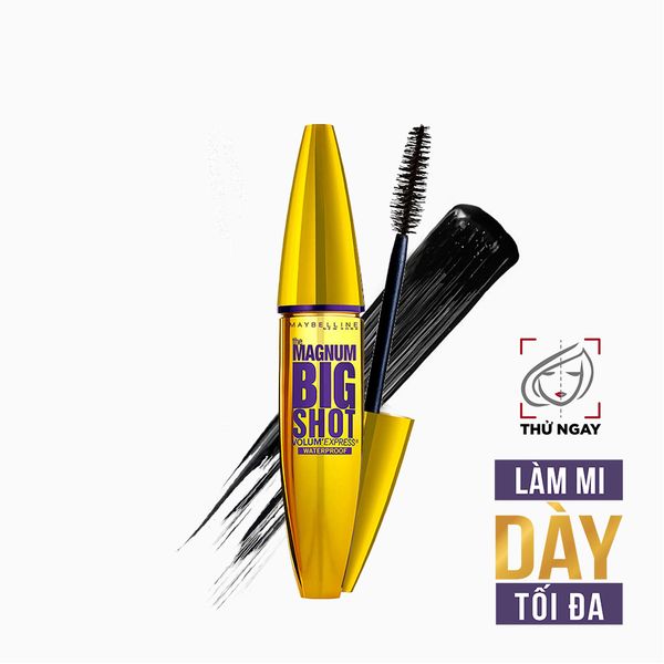 Mascara Dày Mi Cực Đại Maybelline New York The Magnum Big Shot Waterproof Chuốt Mi Không Lem Không Trôi 10ml