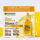  Dưỡng chất cô đặc làm mờ quầng thâm & thâm mụn Garnier Bright Complete VitaminC Ampoule Serum 1.5ml x 12 