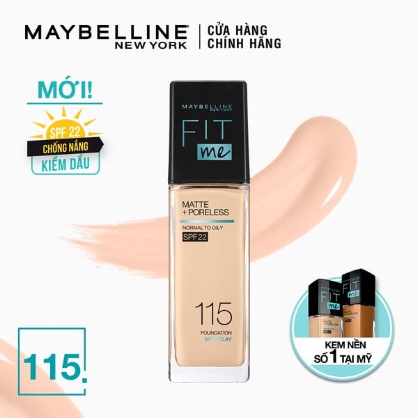 Kem Nền Mịn Nhẹ Kiềm Dầu Fit Me Maybelline New York Matte Poreless Foundation 30ml