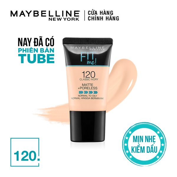 Kem Nền Mịn Nhẹ Kiềm Dầu Fit Me Dạng Tuýp Maybelline New York Matte Foundation 18ml