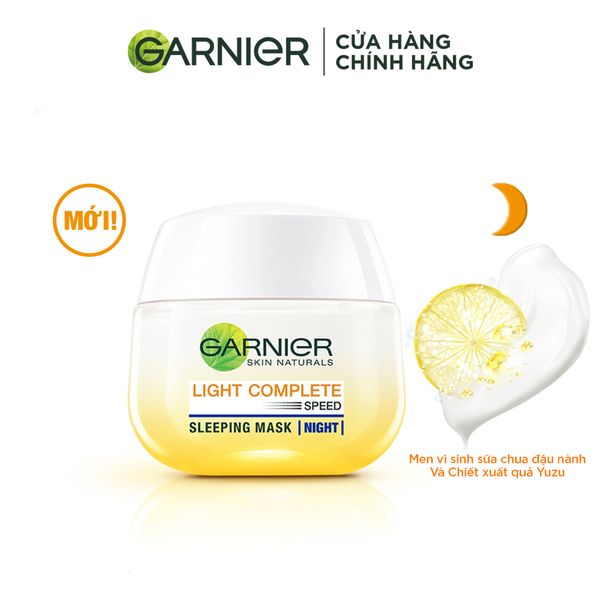 Mặt nạ ngủ dưỡng đêm tinh chất sữa chua sáng da Garnier Light Complete Yoghurt Sleeping Mask 50ml