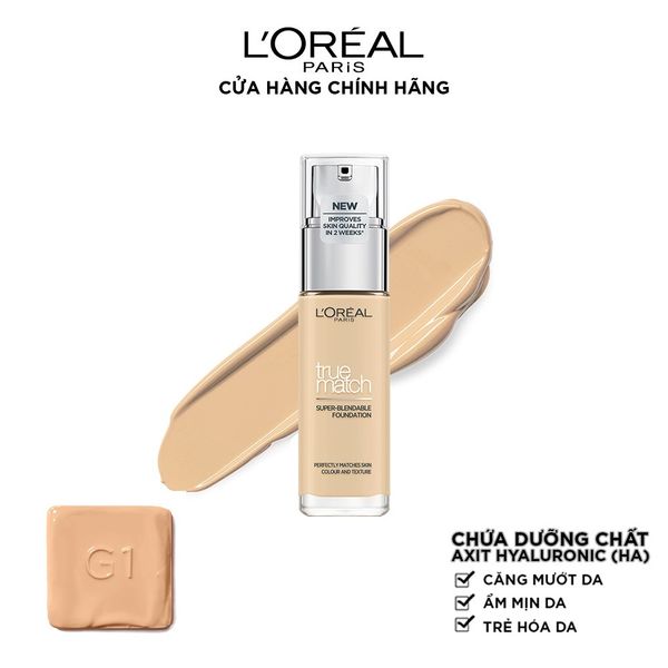 Kem nền mịn da dạng lỏng L’Oréal Paris True Match Liquid Foundation 30ml