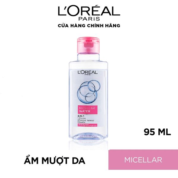 Nước Tẩy Trang Tươi Mát L’Oreal Paris 3-in-1 Micellar Water dưỡng ẩm da 95ml