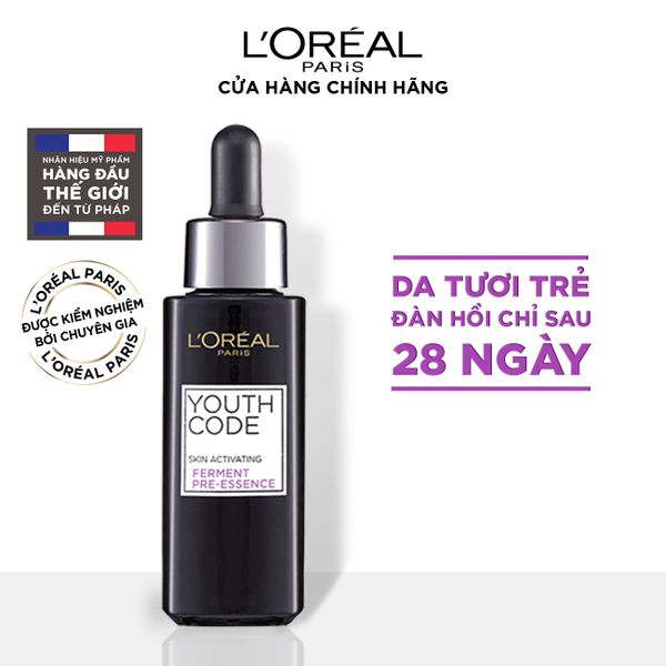 Hoạt chất tươi trẻ da chống lão hóa L’Oreal Paris Youth Code Skin Activating Ferment Pre-Essence 30ml