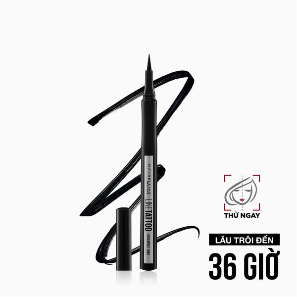 Bút Kẻ Mắt Nước Lâu Trôi 36H không thấm nước Maybelline New York Line Tattoo High Impact Liner 1g