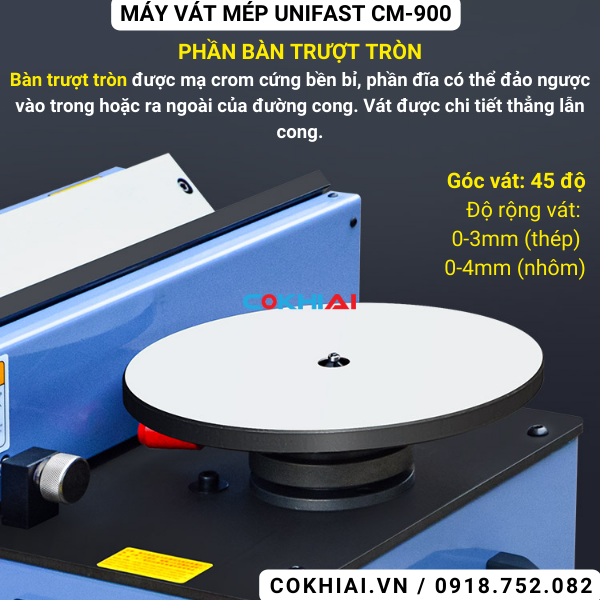 Bàn trượt tròn máy vát mép CM-900