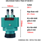  Đầu khoan 2 mũi - taro hai trục ST108 