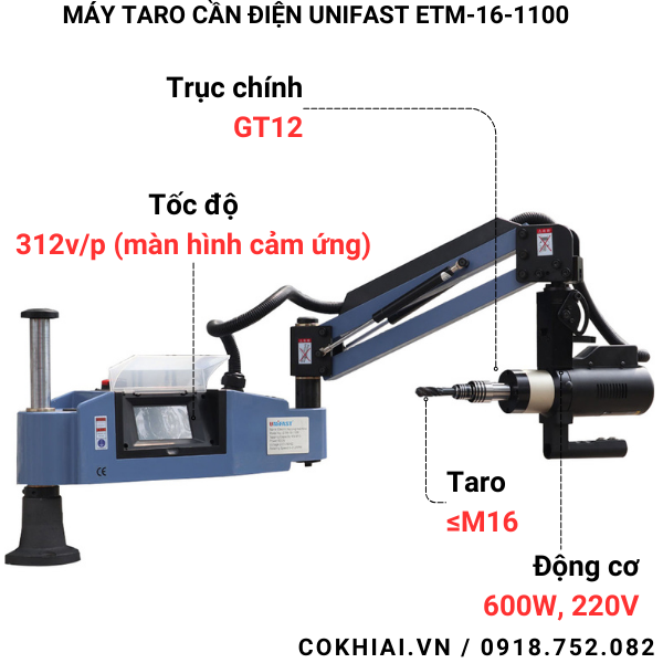 Thông số kỹ thuật Unifast ETM-16-1100