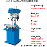  Máy khoan phay mini WDDM ZX7025 