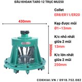  Đầu khoan taro nhiều mũi MU250 - 12 trục 