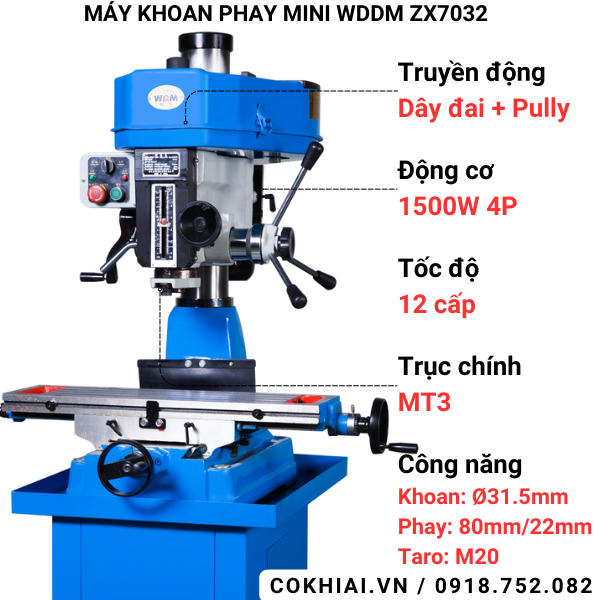 Máy khoan phay WDDM ZX7032