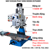  Máy khoan phay taro hộp số WDDM ZX7040B1 