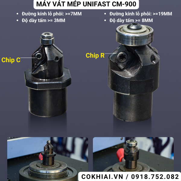 Khả năng vát bàn tròn Unifast CM-900