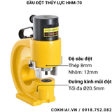  Đầu đột lỗ thủy lực HHM-70 