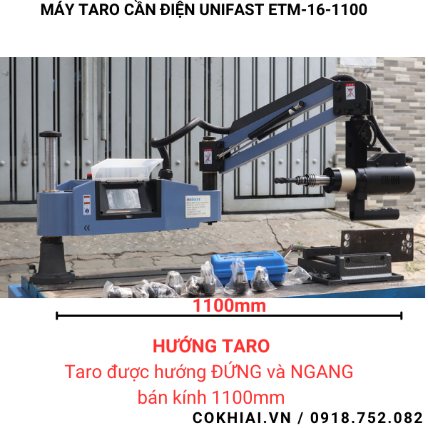 Cấu tạo máy taro điện M16 Unifast ETM-16-1100