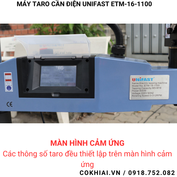 Cấu tạo máy taro điện M16 Unifast ETM-16-1100