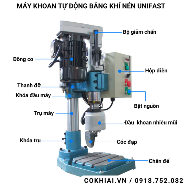 Thông số kỹ thuật máy khoan tự động khí nén ADP-16