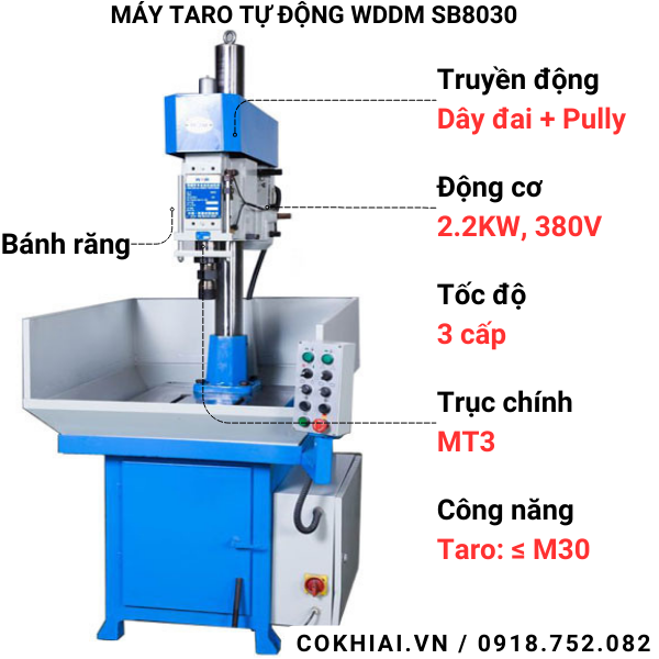 Thông số máy taro tự động WDDM