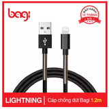  Cáp sạc nhanh Bagi Lightning chống đứt bọc lò xo 
