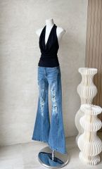 Áo Thun Cổ Đổ Hở Lưng