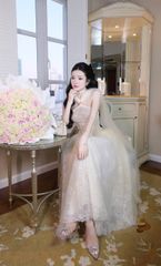 Đầm Lưới Cột Yếm Kèm Charm