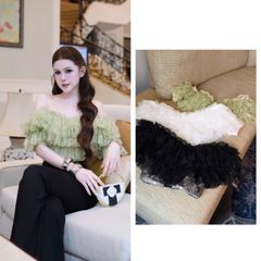 Áo Ren Tầng Bẹt Vai
