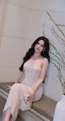 Đầm Ren 2S Nền Hoa
