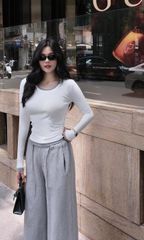 Quần Thun Ống Rộng Dây Rút